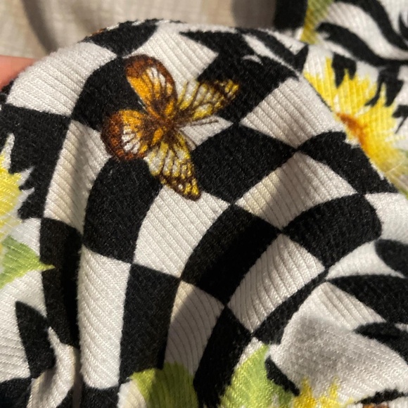 Rue 21 Checkered Pattern Crop Top L - Picture 4 of 4